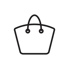 beach hand bag outline vector icon