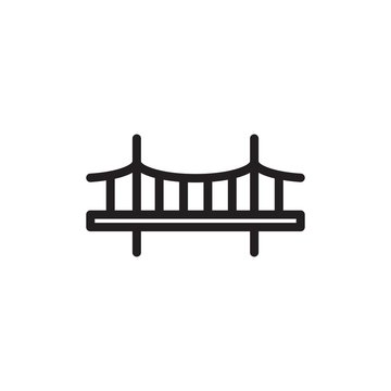 brigde outline vector icon
