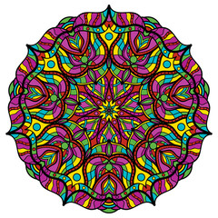 Colorful mandala on a white background