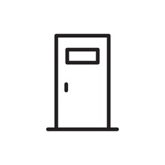 door, entrance outline vector icon
