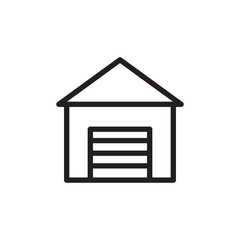 garage outline vector icon