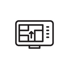 gps navigation outline vector icon