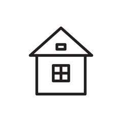 house, building outline vector icon