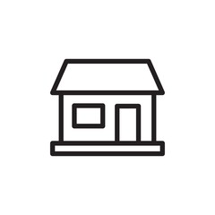 house, real estate outline vector icon