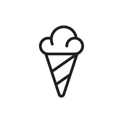 ice cream outline vector icon