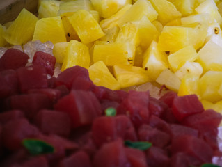 Red and Yellow Yummy Fruits close Up