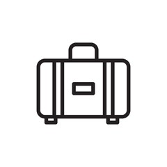 luggage, baggage outline vector icon