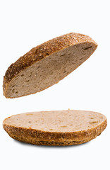 Round brown Burger bun