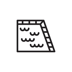 swimming pool outline vector icon
