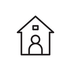 private house outline vector icon