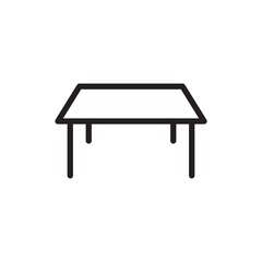 square table outline vector icon