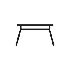 coffee table outline vector icon