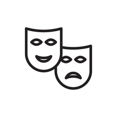 theater outline vector icon