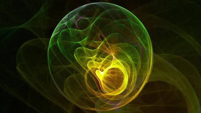 Anima&ccedil;&atilde;o com imagens de fractais coloridas e misteriosas
