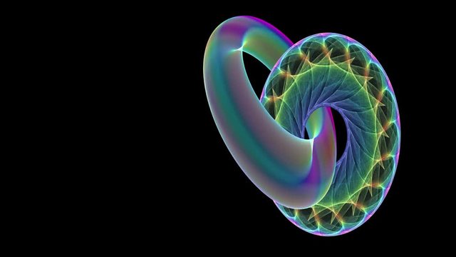 Anima&ccedil;&atilde;o com imagens de fractais coloridas e misteriosas