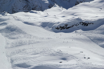 Slope on the skiing resort Elbrus, Russia
