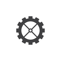 Gear vector icon. filled flat sign for mobile concept and web design. Settings simple solid icon. Symbol, logo illustration. Pixel perfect vector graphics