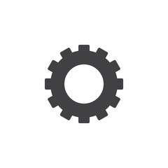 Cogwheel vector icon. filled flat sign for mobile concept and web design. Setting gear simple solid icon. Symbol, logo illustration. Pixel perfect vector graphics
