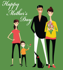 Happy Mother's Day. vector illustration