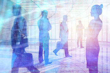 Meeting, stock, trade, teamwork and finance concept