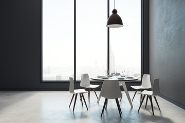 Clean dining room interior