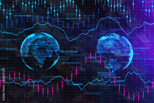 Creative Forex Background With Globe Stock Photo And Royalty Free - 