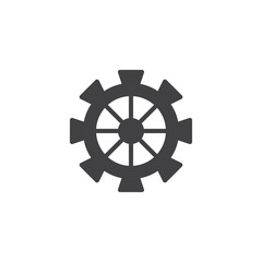 Gearwheel vector icon. filled flat sign for mobile concept and web design. Cog gear simple solid icon. Settings symbol, logo illustration. Pixel perfect vector graphics