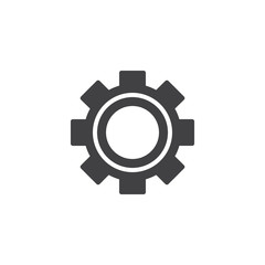 Gearwheel vector icon. filled flat sign for mobile concept and web design. Cog gear simple solid icon. Settings symbol, logo illustration. Pixel perfect vector graphics