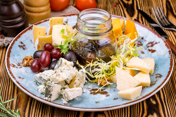 Cheese plate italian food