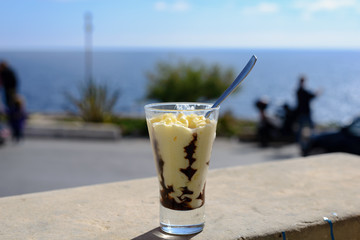 ice cream on the terrace