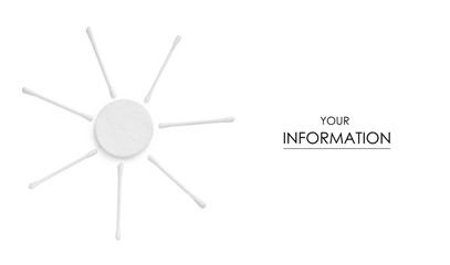 The cotton pads eared sticks photo pattern