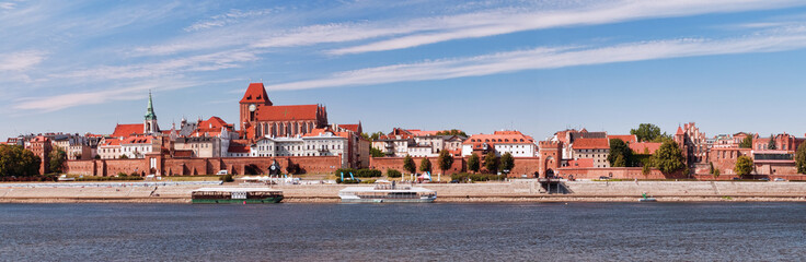Panoramic view of the city. Torun, Poland.