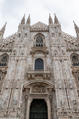 Milan Cathedral in Piazza del Duomo , Italy 