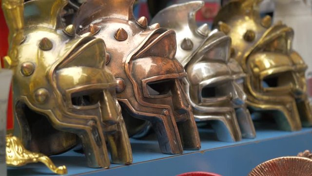 Roman soldier helmets 
