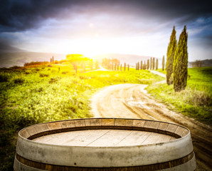 Spring background of tuscany and free space for your decoration. 