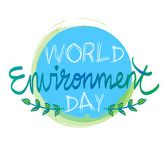 World environment day lettering
