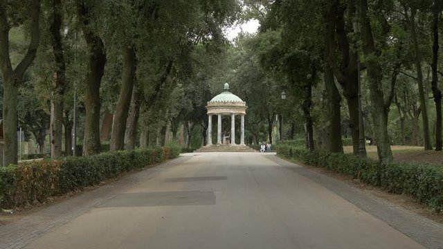 The Tempietto di Diana in a garden