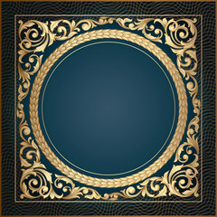 Golden ornate decorative design