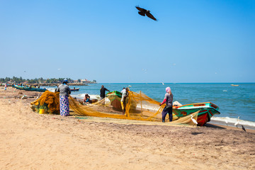Fishing boats in Negombo