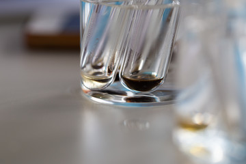 Analysis starch for study Chemical composition in laboratory.