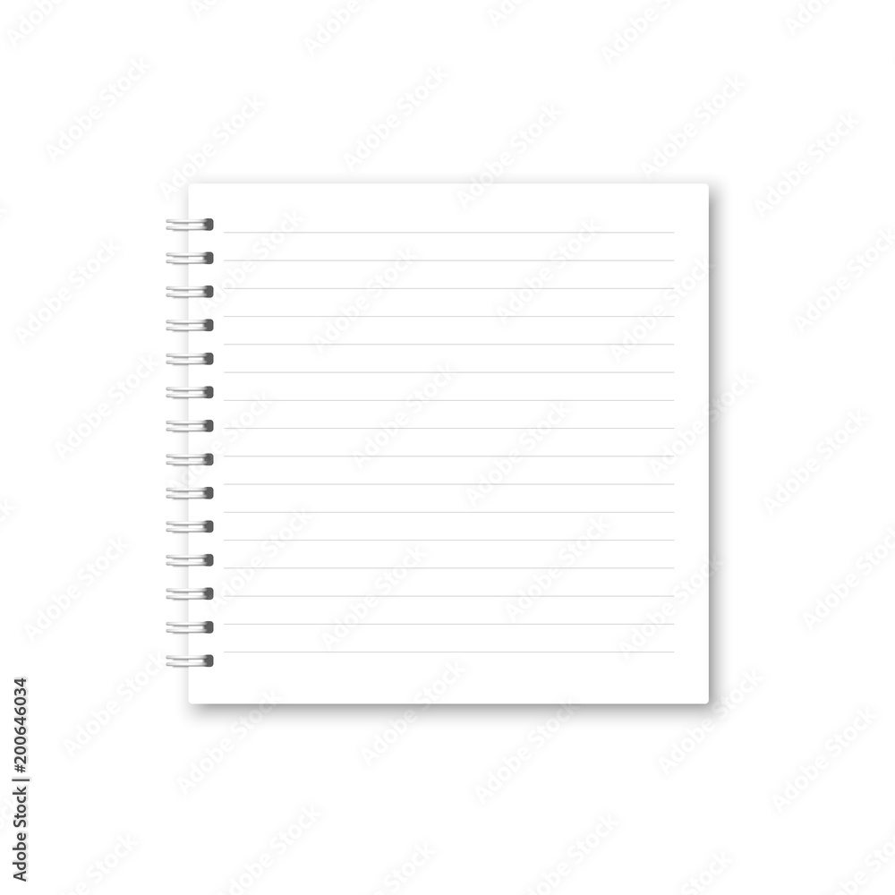 Aufkleber vector realistic opened notebook.