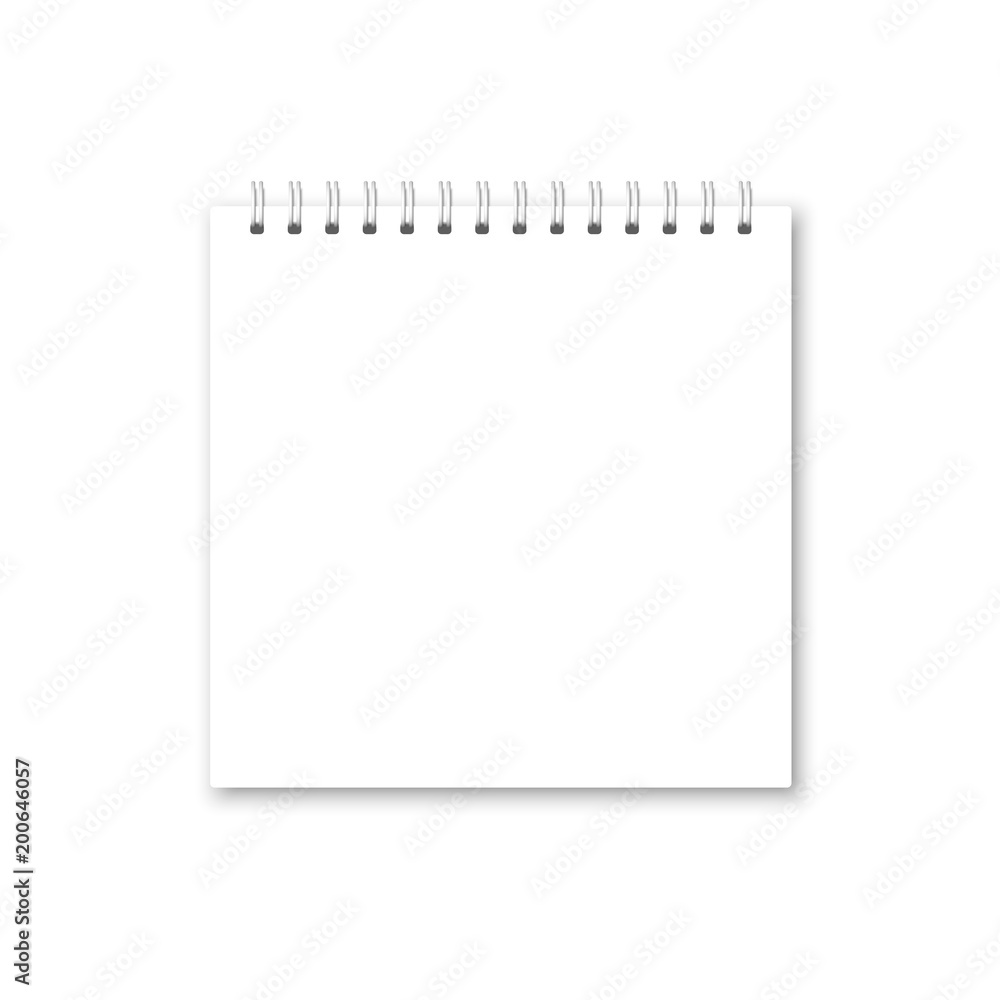 Aufkleber vector realistic opened notebook cover.