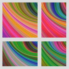 Multicolored computer generated psychedelic brochure background set