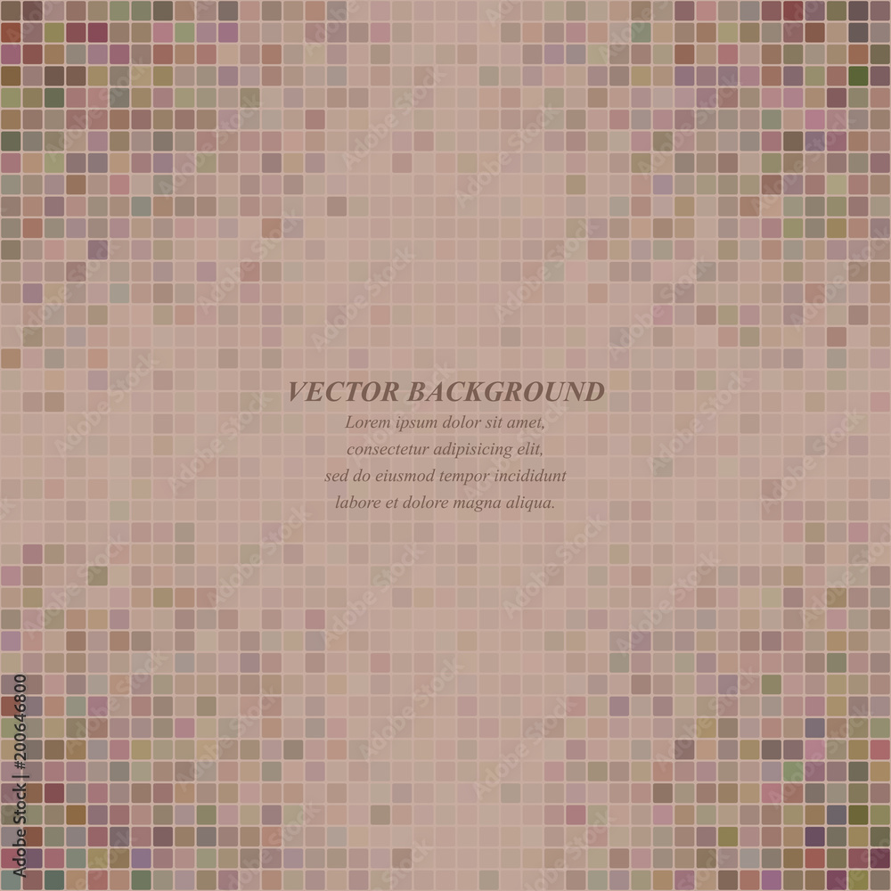 Poster abstract tiled square mosaic pattern background - vector illustration