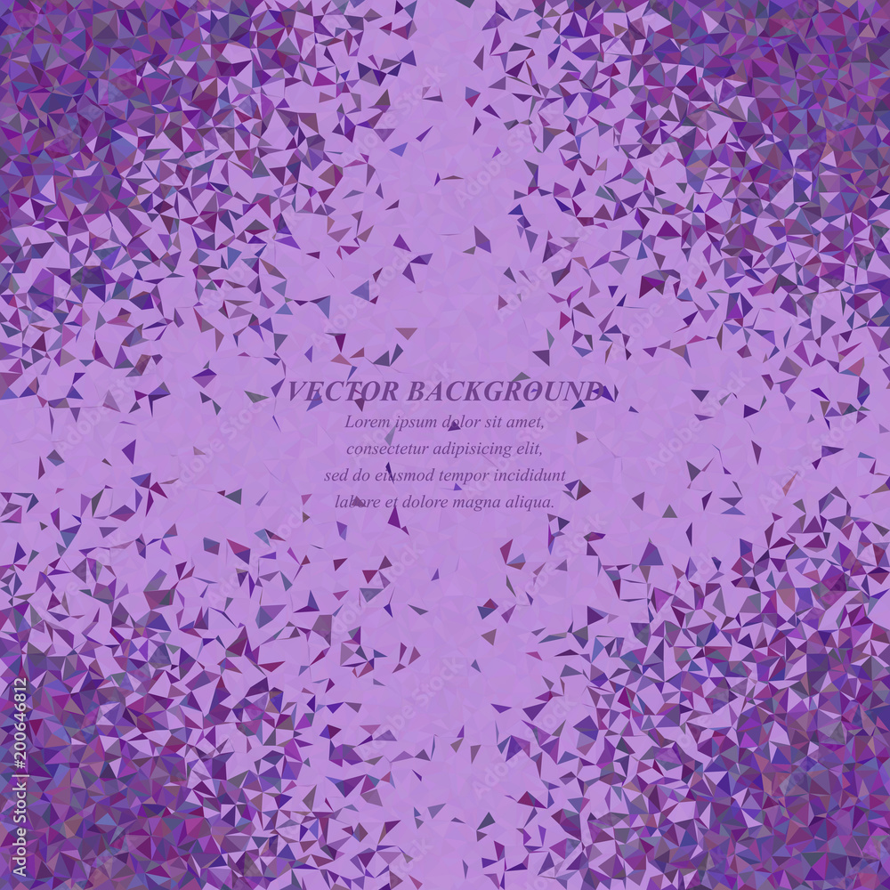 Poster purple abstract tiled triangle mosaic background design