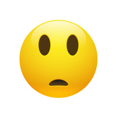 Vector Emoji yellow sad confused face