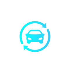 carsharing, rental service vector logo, icon
