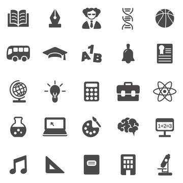 Education line icons set.Vector