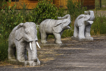 Fototapeta na wymiar Elephant figures, 2017