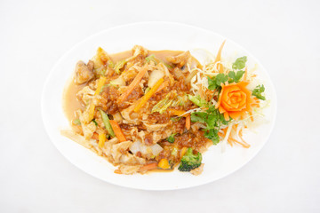 Thai style Satay  peanut sauce  stir-fried with chicken and vegetable